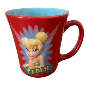 💙Y2K Red Disney Store Tinker Bell Mug